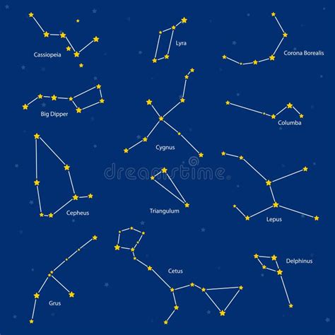 Set of Constellations, Illustration Stock Vector - Illustration of icon ...