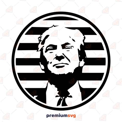 Trump Silhouette in Circle SVG, Trump SVG | PremiumSVG