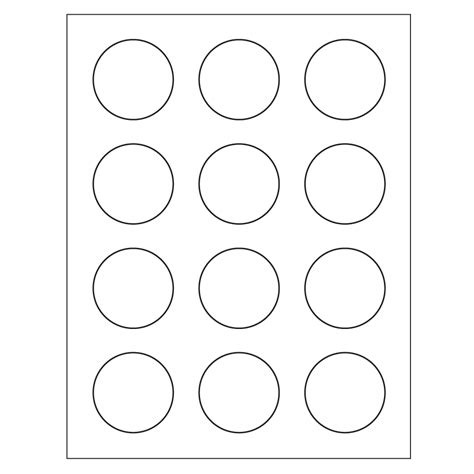 Template for Avery 22831 Embossed Round Labels 2" diameter | Avery.com