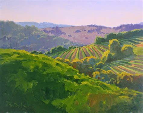 Ribbons of Light - Original Vineyard Painting - Art for Sale - Wine ...