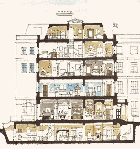 Section through idealised house in 2024 | Floor plans, Victorian house ...