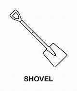 Coloring page With Shovel For Kids 10691591 Vector Art At Vecteezy sketch template