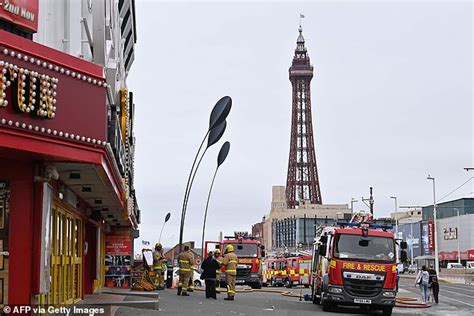 Fire strikes ride and workshop on Blackpool pier | Daily Mail Online