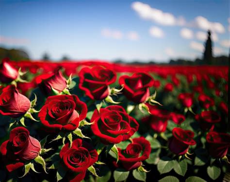 Premium Photo | Red roses in the garden