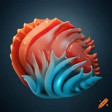 3d logo for a seafood company