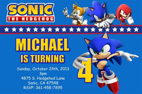 Sonic Birthday Invitation Templates • Business Template Ideas