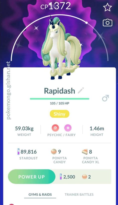 Shiny Galarian Rapidash - Pokemon Go