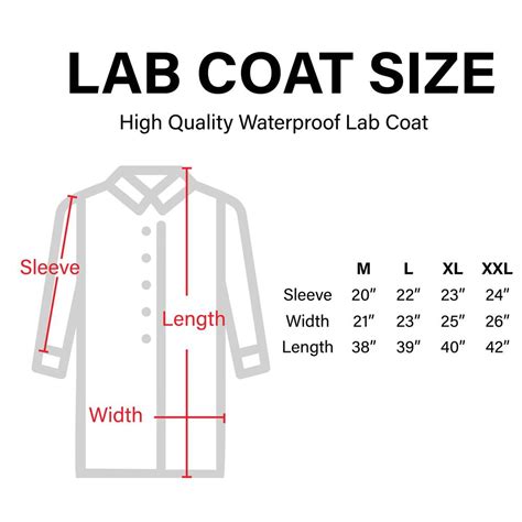 Lab Coat Size Chart | ubicaciondepersonas.cdmx.gob.mx