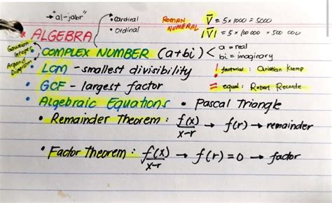 SOLUTION: Algebra formulas engineering review - Studypool