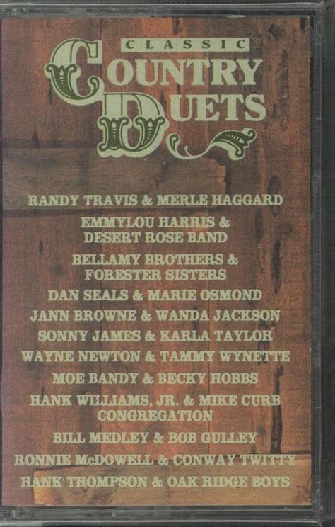 Classic Country Duets (1991, Cassette) - Discogs