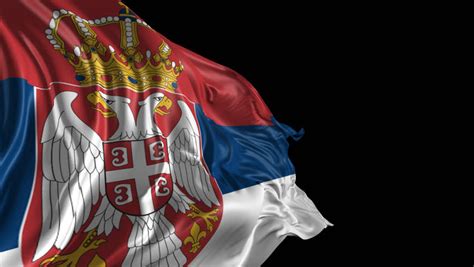 Flag Of Serbia Beautiful 3d Animation Of Serbia Flag In Loop Mode Stock ...