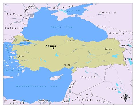 Capital Of Turkey Map