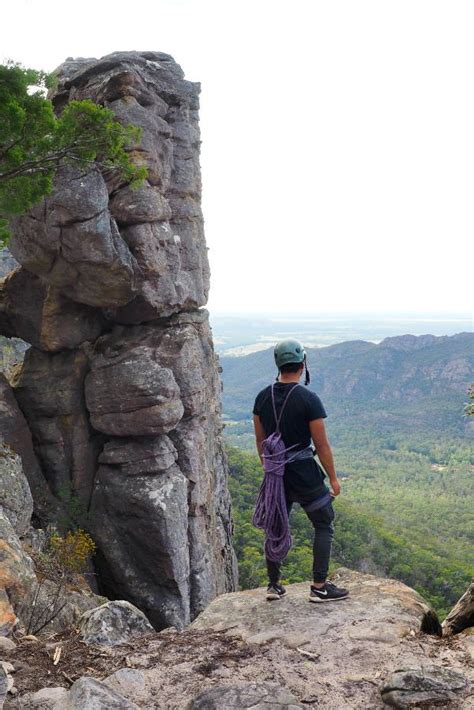 Looking out over the Grampians, preparing for the climb. #rockclimbing #grampians #australia # ...