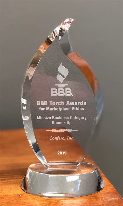 Confero Awarded Better Business Bureau BBB Torch Award for Marketplace Ethics - Confero