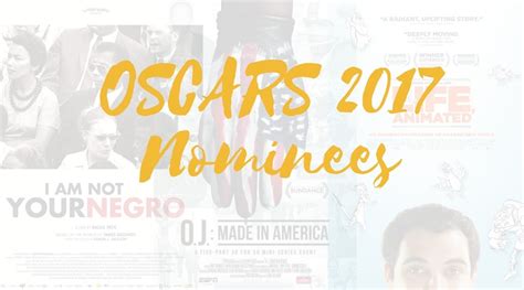 Oscars 2017: Short and Feature Documentary Nominees + Trailers ...