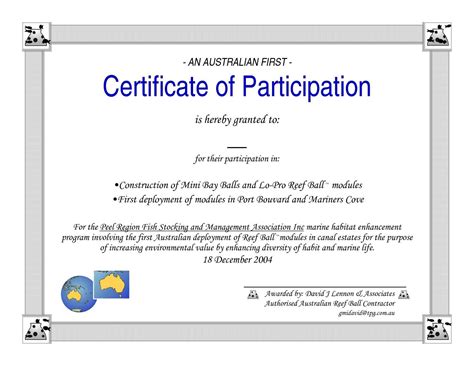 Conference Certificate Of Participation Template – Tunu within ...