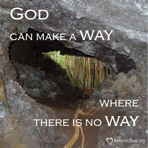 God Can Make a Way Where There Is No Way - Belovedlove Inspirational Image