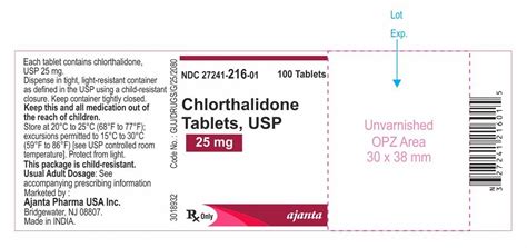 Chlorthalidone - FDA prescribing information, side effects and uses