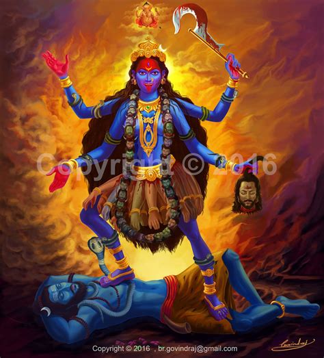 Govindraj blog: SHRI DAKSHINA KALI MATA Digital painting