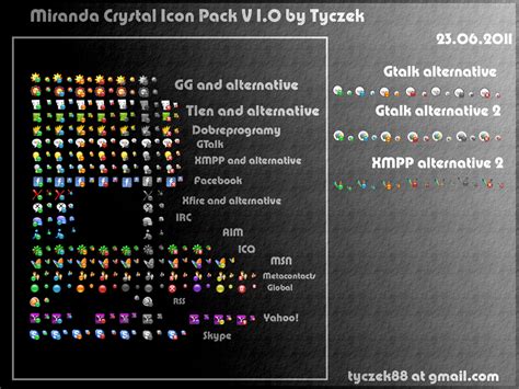 Miranda Crystal Icon Pack by Tyczek on DeviantArt