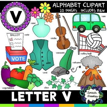 Letter V Clipart - 20 images! Personal or Commercial use by Speech Doodles