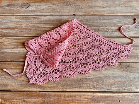 Crochet Bandana Triangle Headscarf Lace Bandana Crochet - Etsy