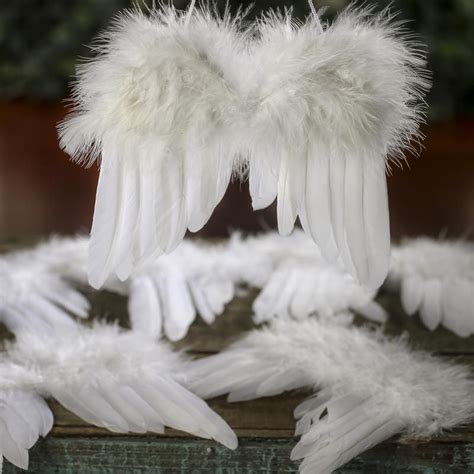 White Feathered Angel Wings - Angel Wings - Doll Supplies - Craft ...