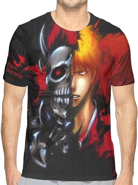 3D Print Anime Bleach Men's T-Shirt Short Sleeve 3D Printing Tops Youth ...