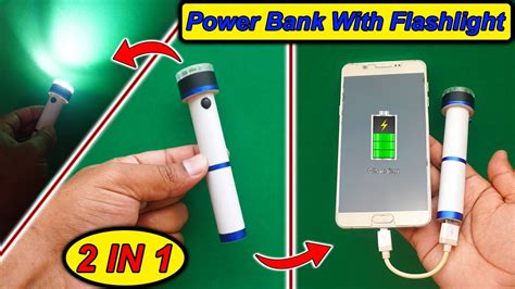 Mini Power Bank With Flashlight | Super Bright Rechargeable LED Torch & Power Bank | LED ...