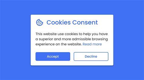 Create Popup Cookies Consent Box in HTML CSS & JavaScript