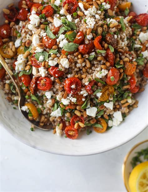 Tomato Farro Salad - Slow Roasted Tomato Farro Salad