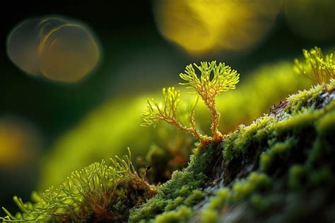 Premium Photo | Nature macro photography of moss detail