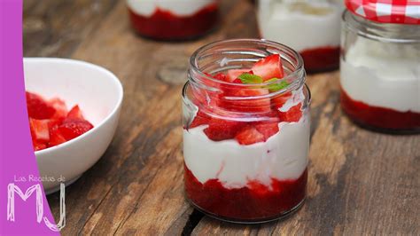 YOGUR GRIEGO CASERO CON MERMELADA DE FRESA | Receta fácil - YouTube