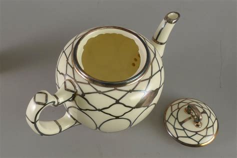 Sterling Silver Overlay Lenox Three-Piece Art Deco Tea Set For Sale at ...