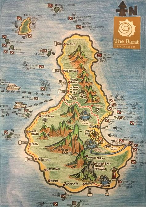 Maps – Barat Tioman Beach Resort