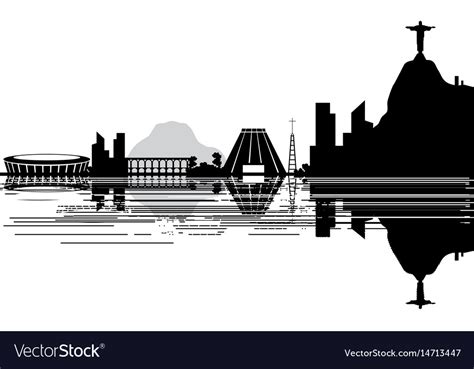 Rio de janeiro skyline Royalty Free Vector Image