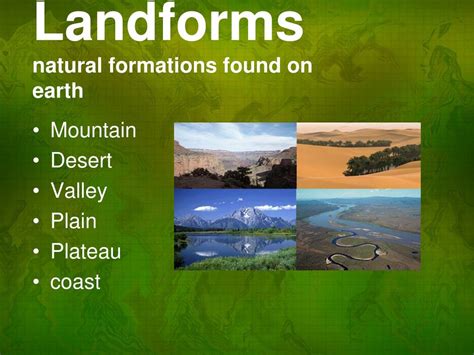 PPT - Landforms natural formations found on earth PowerPoint Presentation - ID:2171218