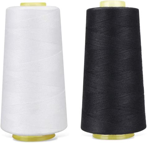 Amazon.com: RCL 100% Polyester Sewing Thread Spools - 3000 Yards/1 Spool of Yarn, 40/2 All ...