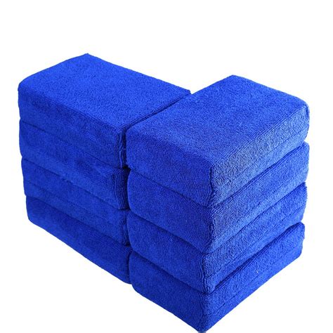 Car Wash Microfiber Sponges House Clean Sponge, Premium Grade Microfiber Applicators for Car ...