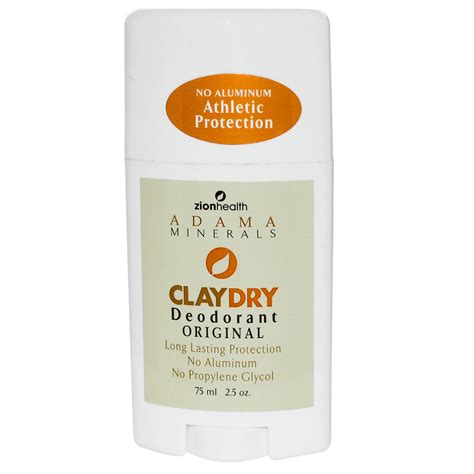 Zion Health Adama Minerals Clay Dry Deodorant Original – 2.5 oz ...