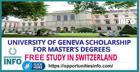 University of Geneva Scholarships in Switzerland 2024-25 | Free Study ...