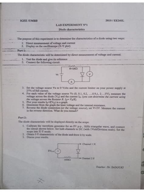 Diode lab experiment | PDF