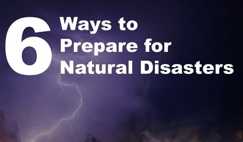 6 Ways to Prepare for Natural Disasters [infographic] - The Disaster Company