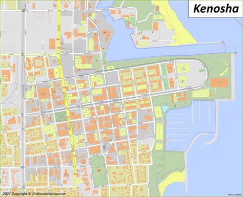 Downtown Kenosha Map - Ontheworldmap.com