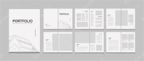 Premium Vector | Architecture and interior portfolio layout design, a4 standard size print ready ...