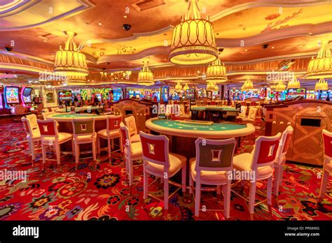 Las Vegas, Nevada, United States - August 18, 2018: blackjack tables ...