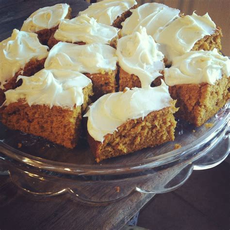 Pumpkin Bars from a Paula Deen recipe. | Desserts, Dessert recipes, Sweet treats