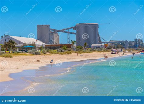 GERALDTON, AUSTRALIA, JANUARY 12, 2020: Cityscape with a Beach at ...