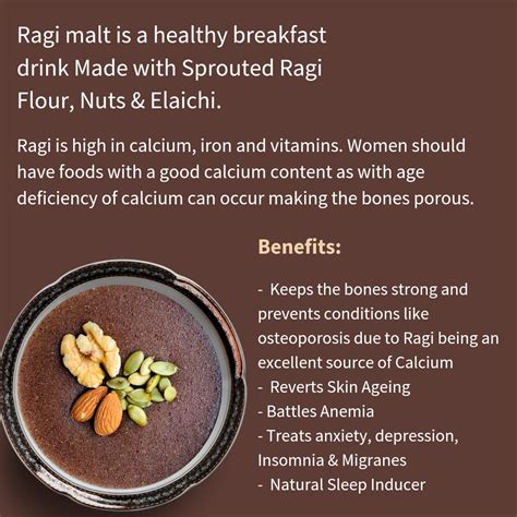 HayyFoods Sprouted Ragi Malt - Finger Millet - Health Drink - Calcium ...