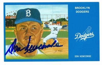 Don Newcombe autographed postcard (Brooklyn Dodgers) Rinni Z Series #3 ...